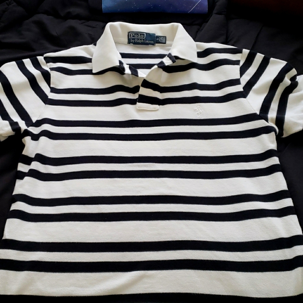 Black and white polo